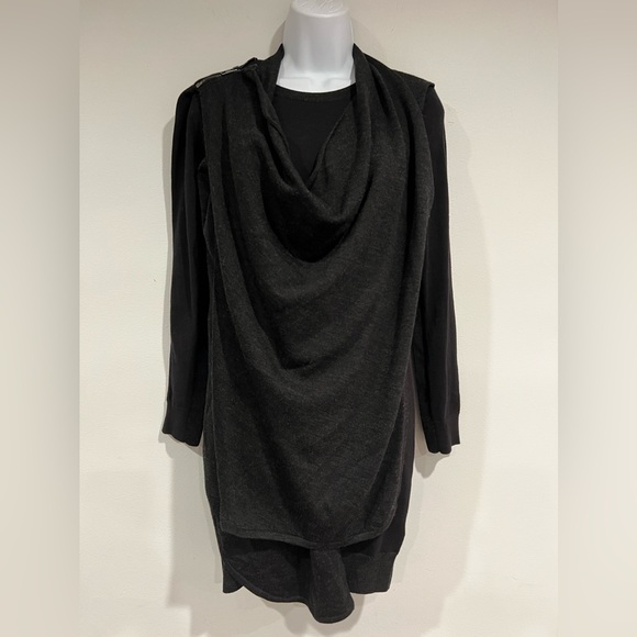 NWT All Saints Drina wrap sexy wool Dress - Picture 4 of 15
